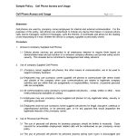 Free Printable Cell Phone Policy Form (Generic) | Sample Printable   Free Printable Legal Documents