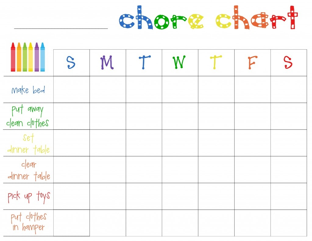 Free Printable Chore Charts For Toddlers - Frugal Fanatic - Free Printable Chore Charts For Kids