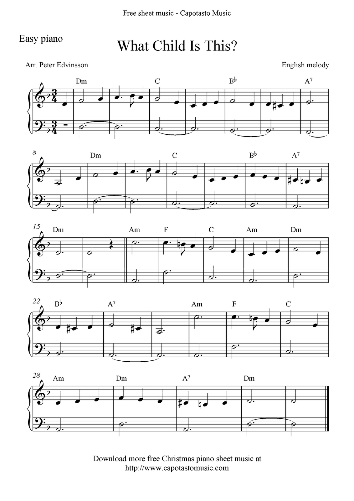 Free Printable Christmas Sheet Music | Free Sheet Music Scores: Free - Christmas Music For Piano Free Printable