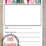 Free Printable Christmas Thank You Note For Kids! | Kid Stuff   Free Christmas Thank You Notes Printable
