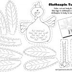 Free Printable   Clothespin Turkey. Easy Craft Idea For The Kids   Free Printable Turkey Craft