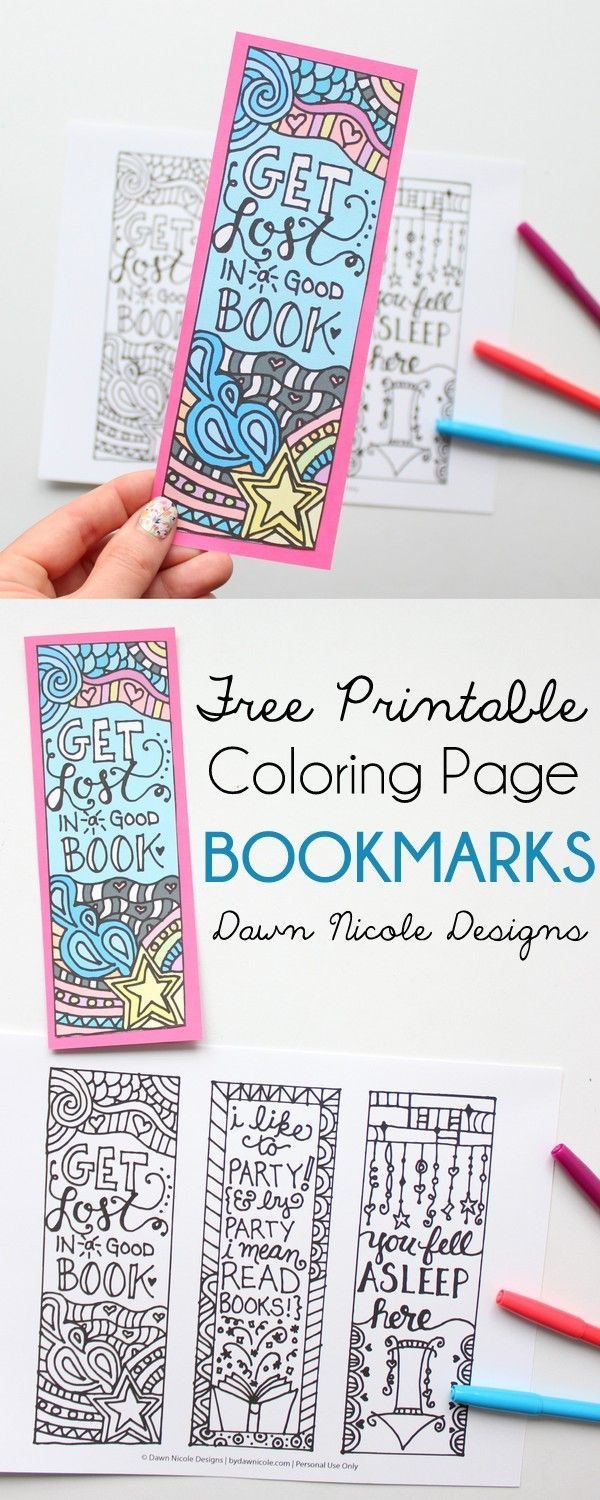 Free Printable Coloring Page Bookmarks | Library | Free Adult - Free Printable Bookmarks For Libraries