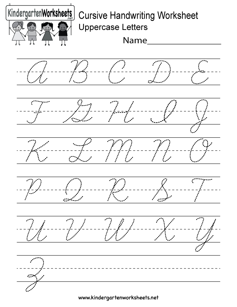 Free Printable Cursive Handwriting Worksheet For Kindergarten - Free Printable Cursive Handwriting Worksheets