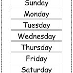 Free Printable Days Of The Week Chart | Classroom Ideas | Learning   Free Printable Days Of The Week