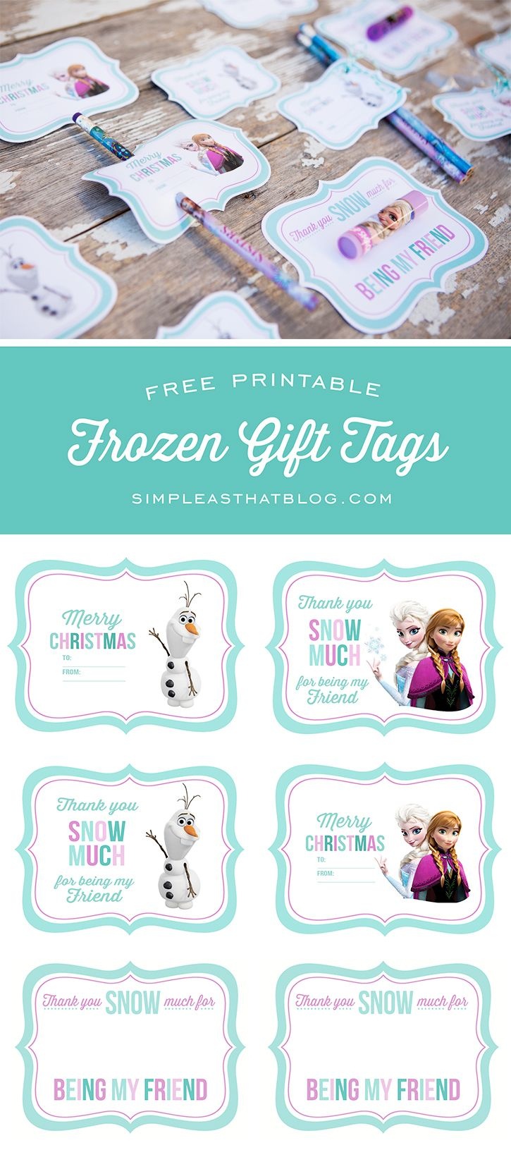 Free Printable Disney Frozen Gift Tags | Free Printables | Frozen - Party Favor Tags Free Printable