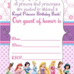 Free Printable Disney Princess Ticket Invitation | Free Printable   Free Printable Birthday Invitation Cards Templates