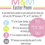 Free Printable: Easter M & M Poem Tags | Youth Sermons | Easter   Free Printable Easter Sermons