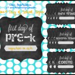 Free Printable} First Day Of School Chalkboard Sign • The Pinning Mama   Free Printable First Day Of School Chalkboard Signs