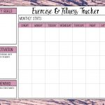 Free Printable Fitness Trackers: 3 Different Monthly Designs   Free Printable Fitness Tracker