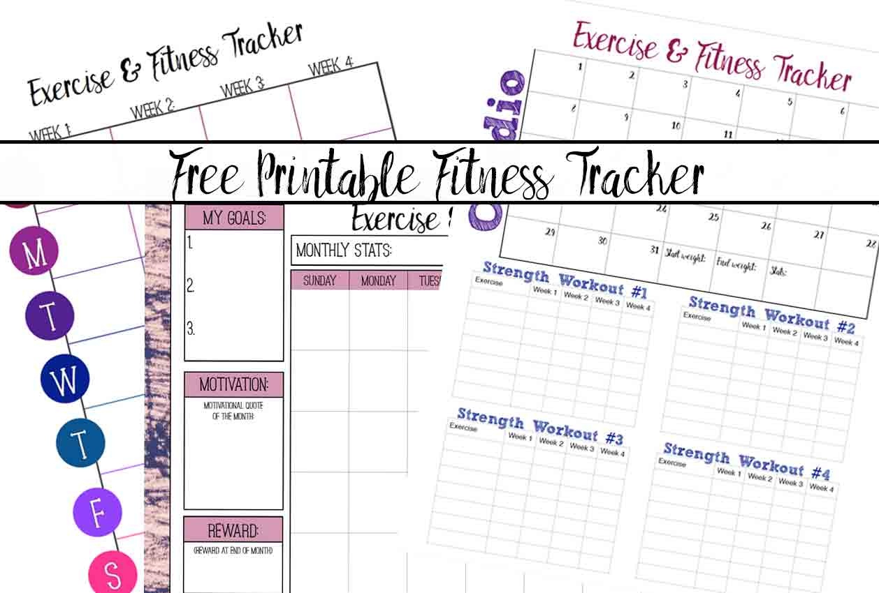 Free Printable Fitness Trackers: 3 Different Monthly Designs - Free Printable Fitness Worksheets