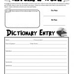Free Printable   Frindle Invent A Word | Great Books For 4Th Graders   My Spelling Dictionary Printable Free