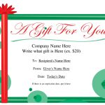 Free Printable Gift Certificate Template | Free Christmas Gift   Free Printable Christmas Gift Cards