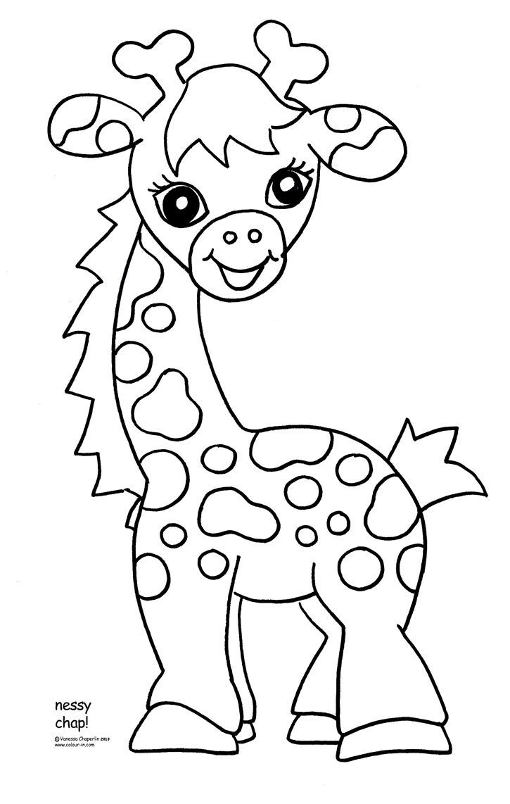 Free Printable Giraffe Coloring Pages For Kids | Easy Art Ideas For - Free Printable Baby Shower Coloring Pages