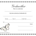 Free Printable Godparent Certificates | Printable Godmother   Free Online Printable Baptism Certificates