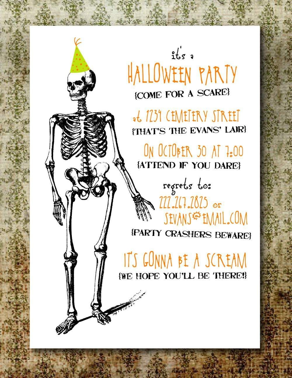 Free Printable Halloween Invitation Templates | Free Printable - Halloween Invitations Free Printable Black And White