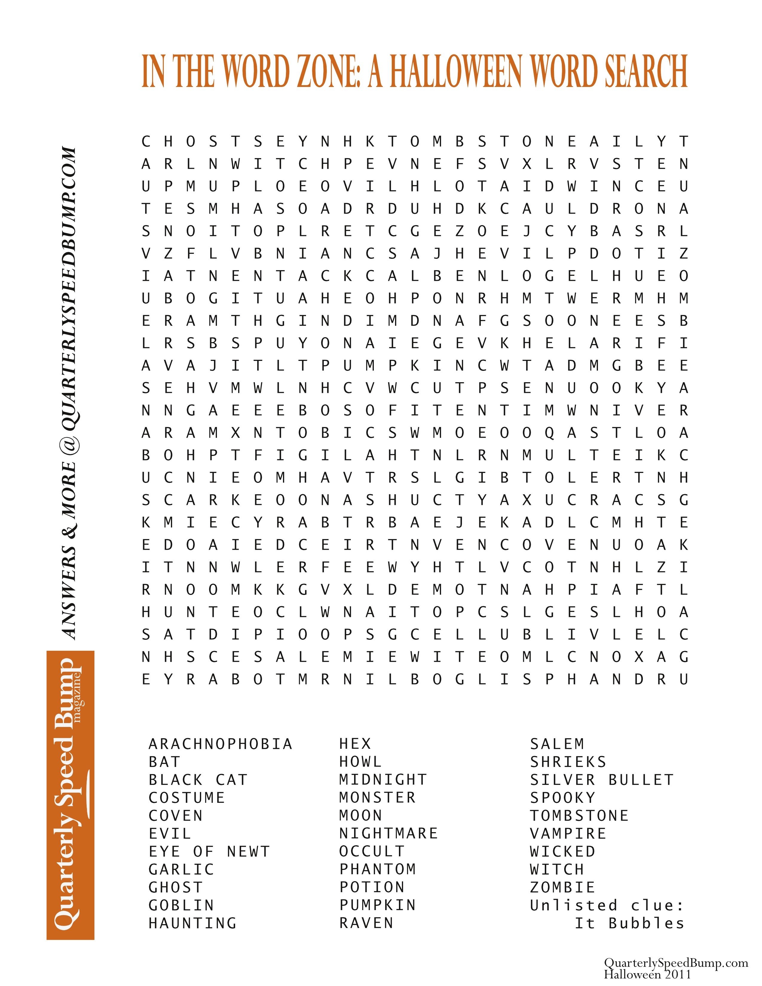 Free Printable Halloween Word Search Puzzles | Halloween Puzzle For - Halloween Puzzle Printable Free