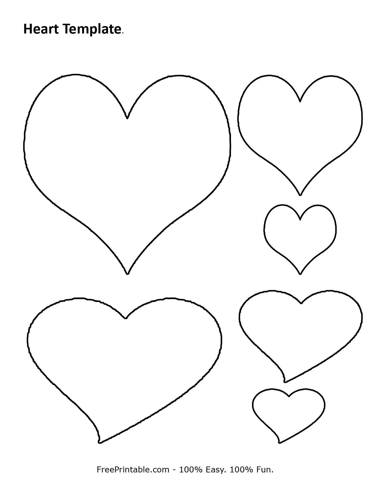 Free Printable Heart Template | Cupid Has A Heart On | Heart - Free Printable Heart Designs
