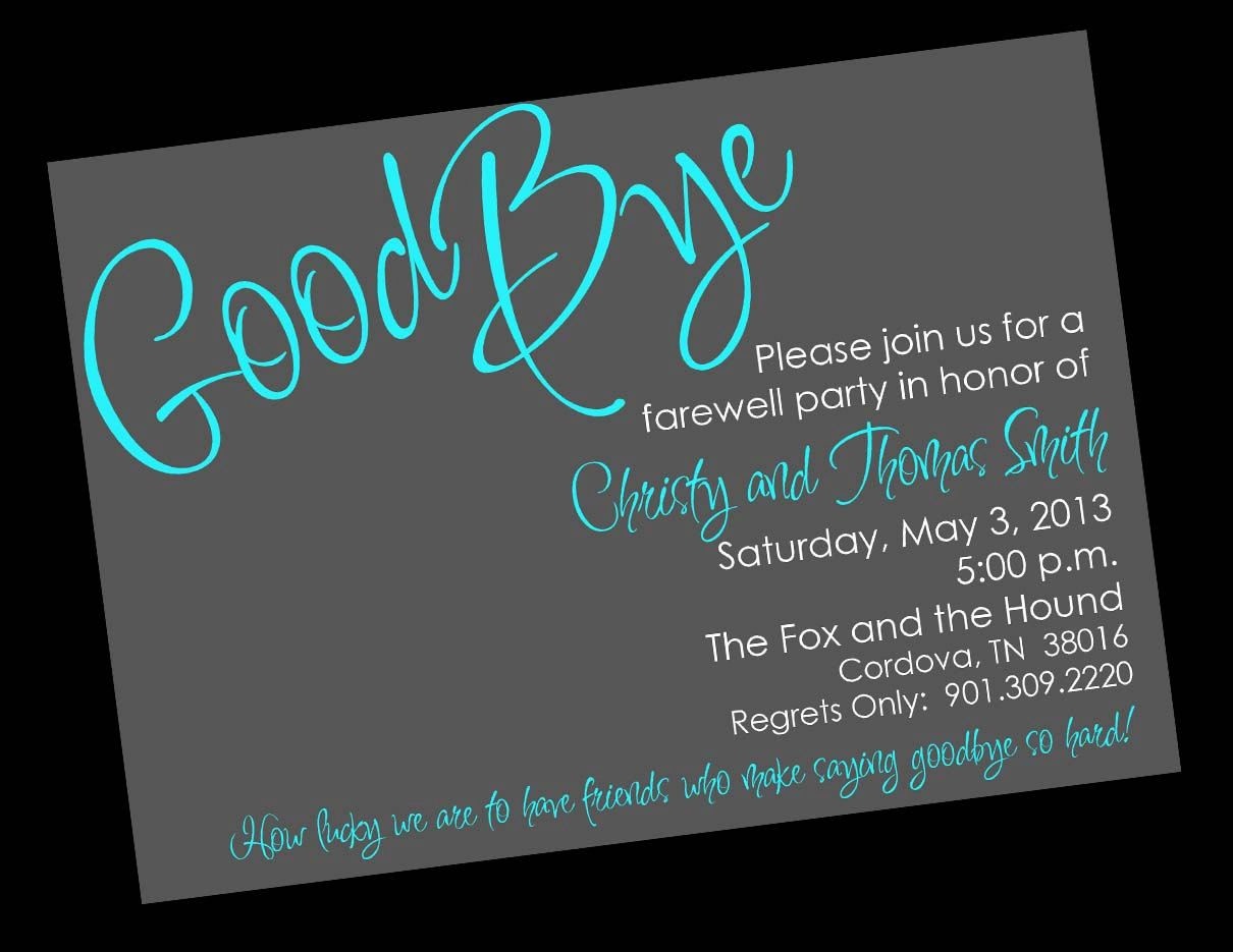 Free Printable Farewell Invitations