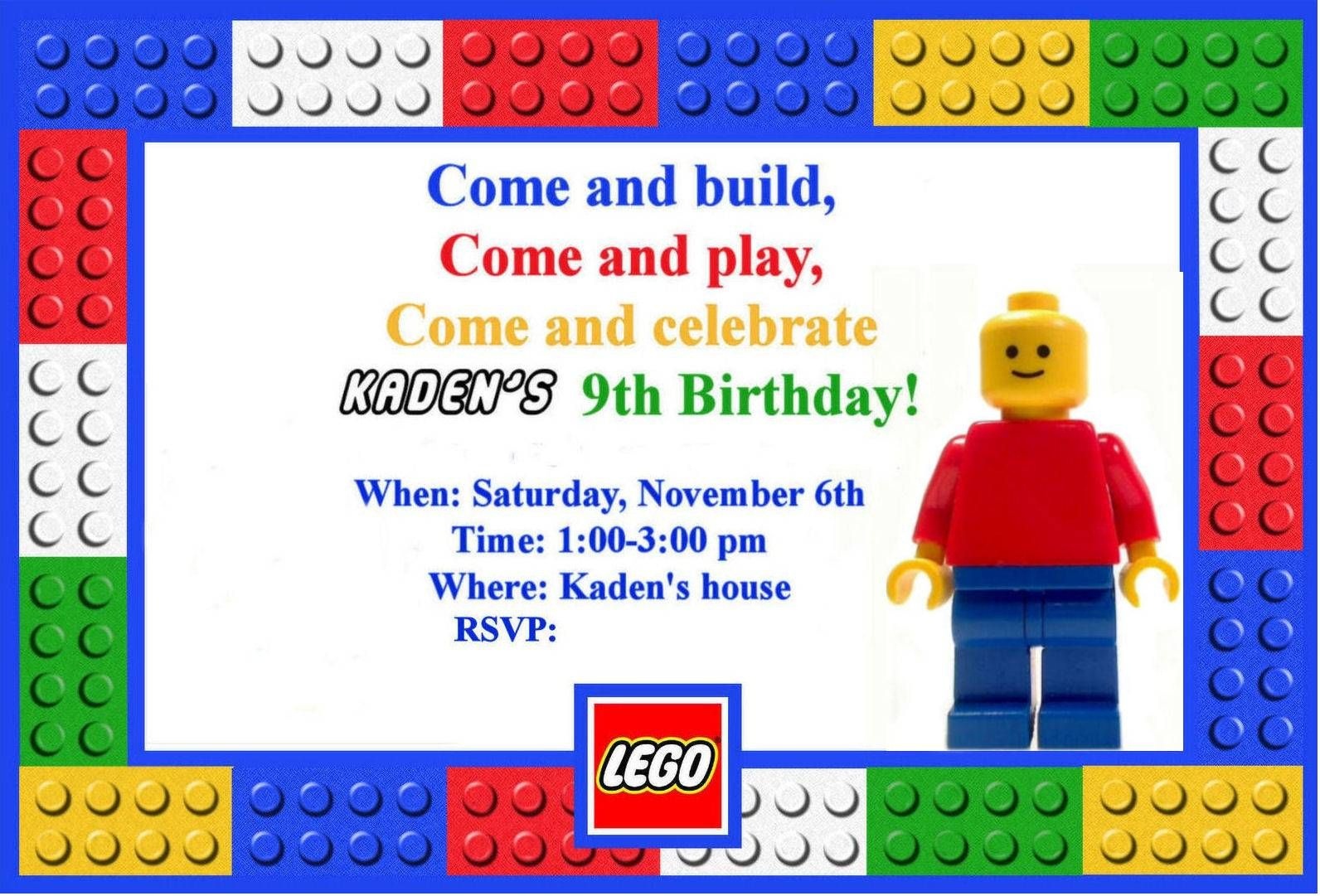 Free Printable Lego Birthday Invitations | Slctn Online - Lego Party Invitations Printable Free