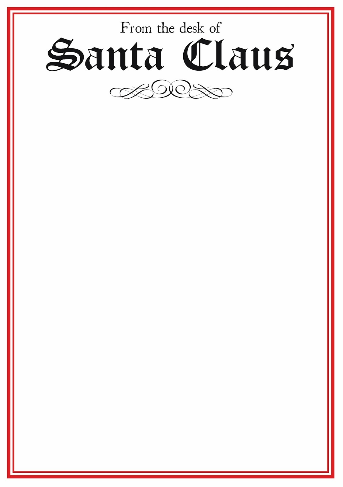 Free Printable Letter From Santa Template Word Download - Free Printable Letter From Santa Template