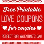 Free Printable Love Coupons For Couples On Valentine's Day   Free Printable Love Coupons For Wife