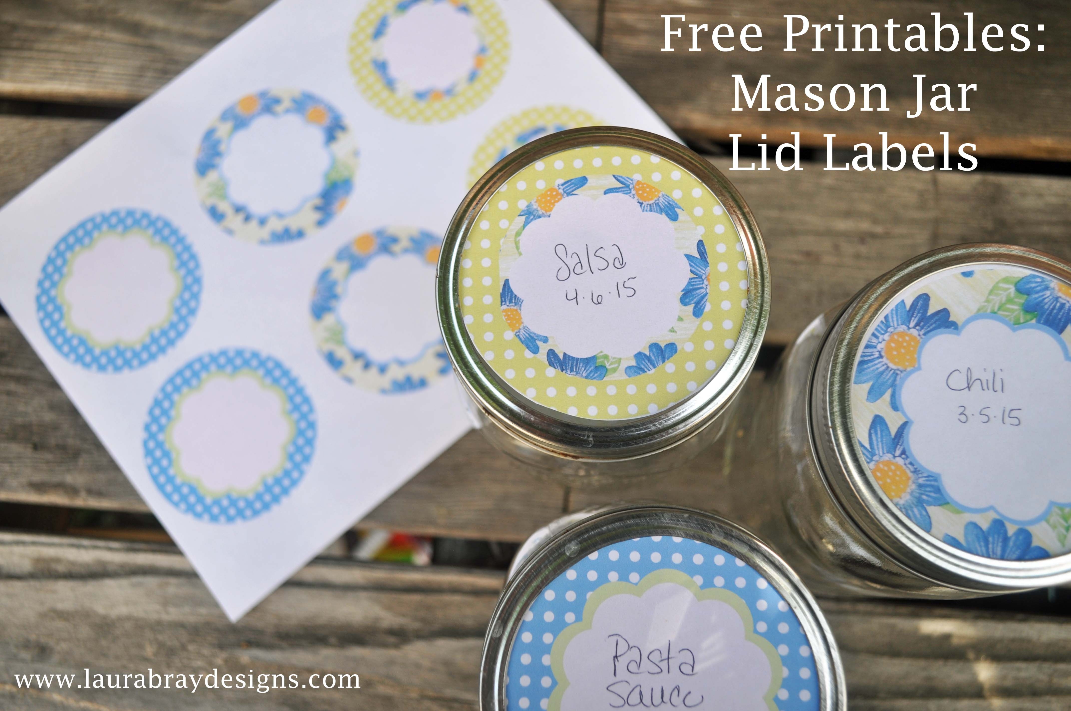 Free Printable: Mason Jar Labels - Laura K. Bray Designs - Free Printable Mason Jar Labels