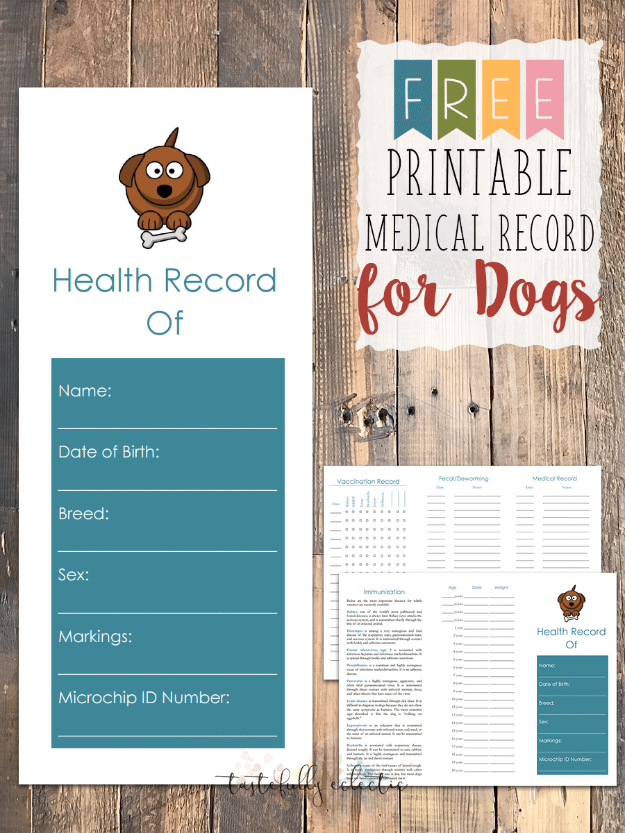 Free Printable Medical Record For Dogs | Craftiness | Whelping - Free Printable Pet Health Record