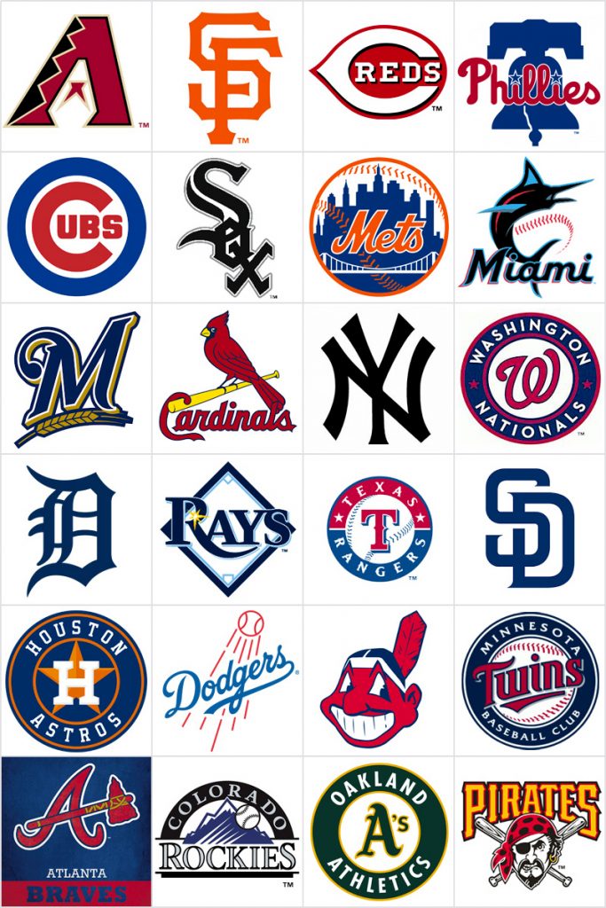 Free Printable Memory Game For Kids - Baseball Teams Logos - Print ...