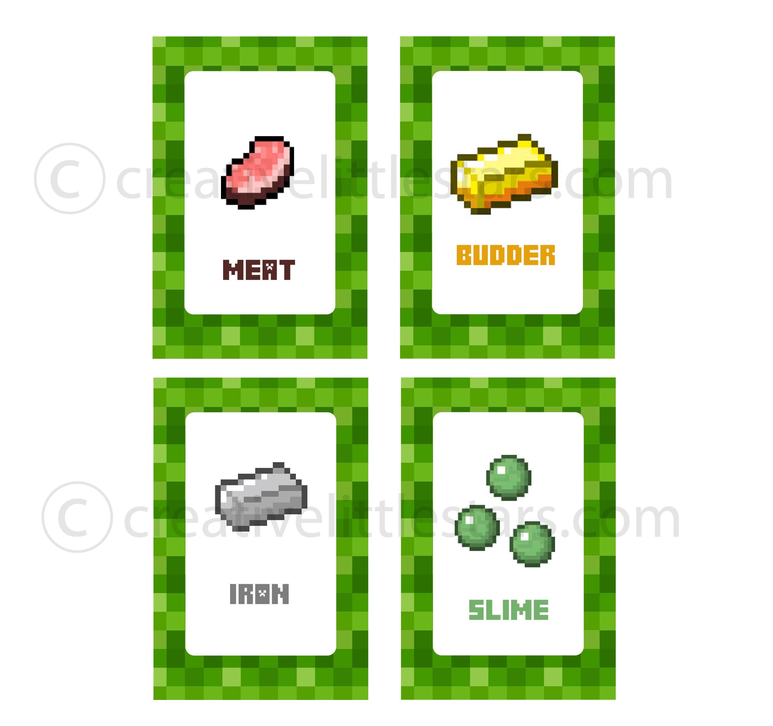 Free Printable Minecraft Food Tent Labels - Bing Images | Minecraft - Free Printable Food Tent Cards