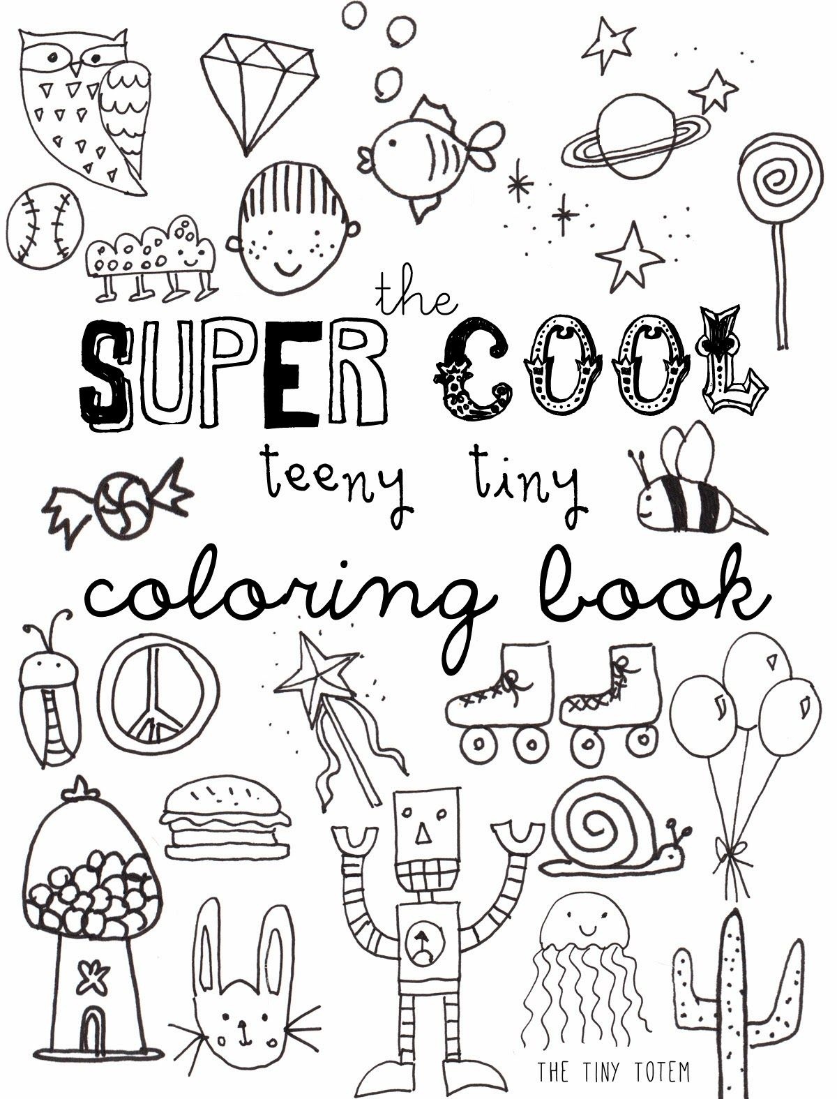 Free Printable Mini Coloring Book From The Tiny Totem | Teaching - Free Printable Mini Books