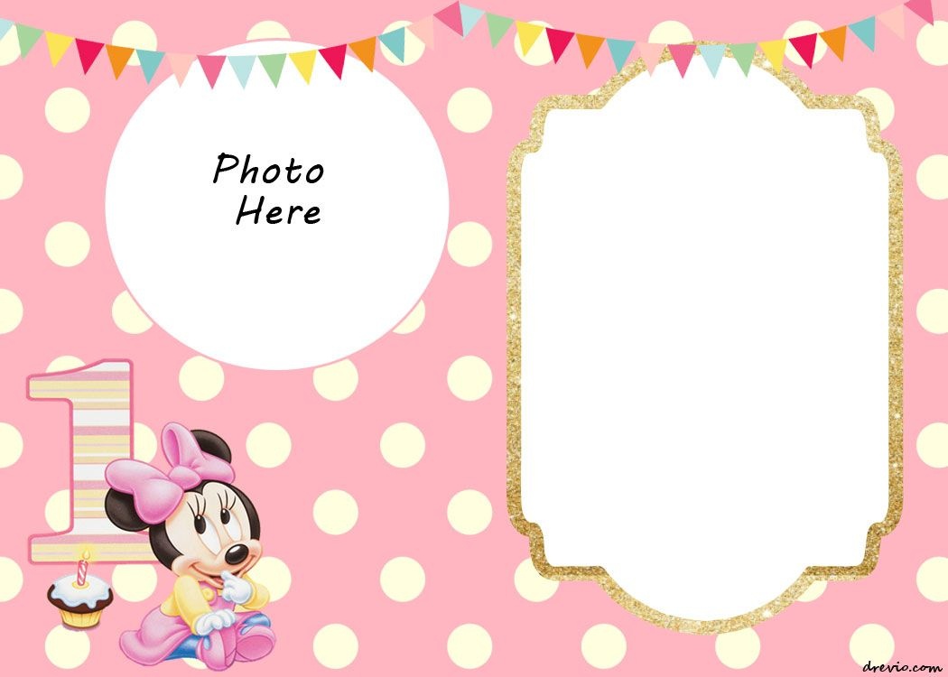 Free Printable Minnie Mouse 1St Invitation Templates | Miney Mouse - Free Printable Mickey Mouse Birthday Invitations