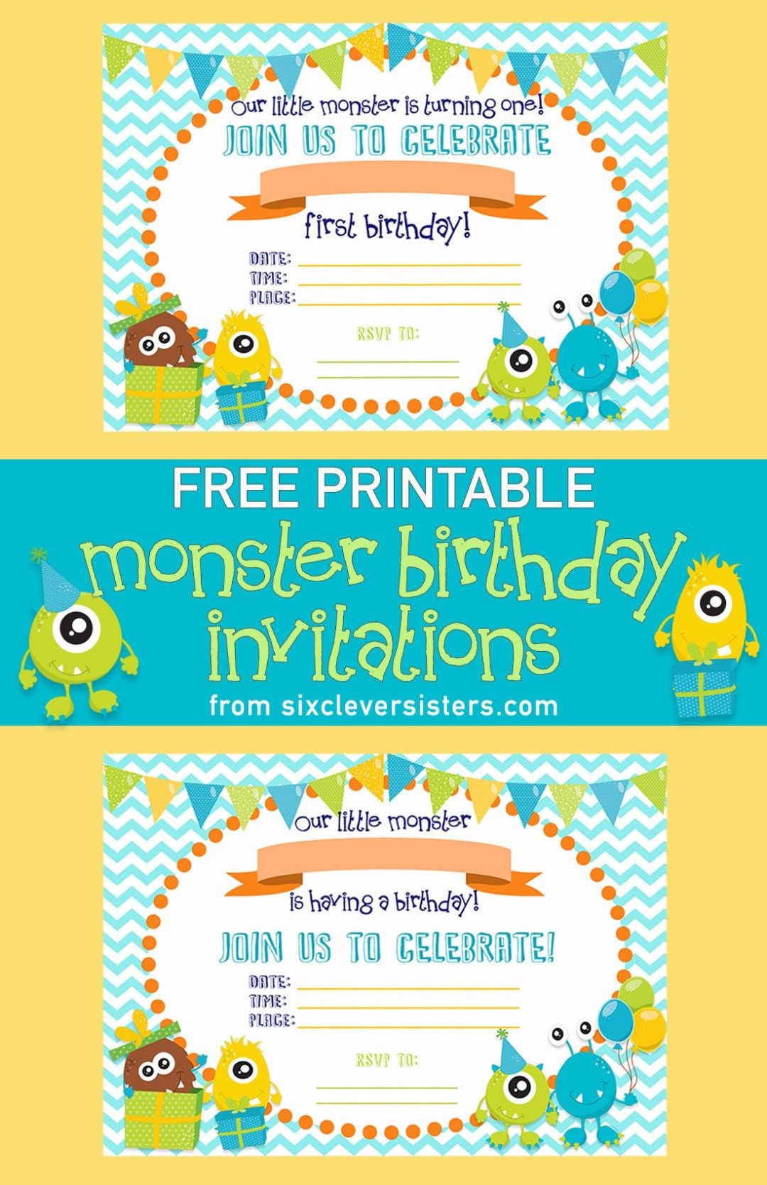 Free Printable Monster Birthday Invitations | Birthday One | Pinterest - Free Printable Birthday Invitations Pinterest