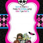 Free Printable Monster High Birthday Invitations | Monster High   Monster High Cupcake Toppers Printable Free