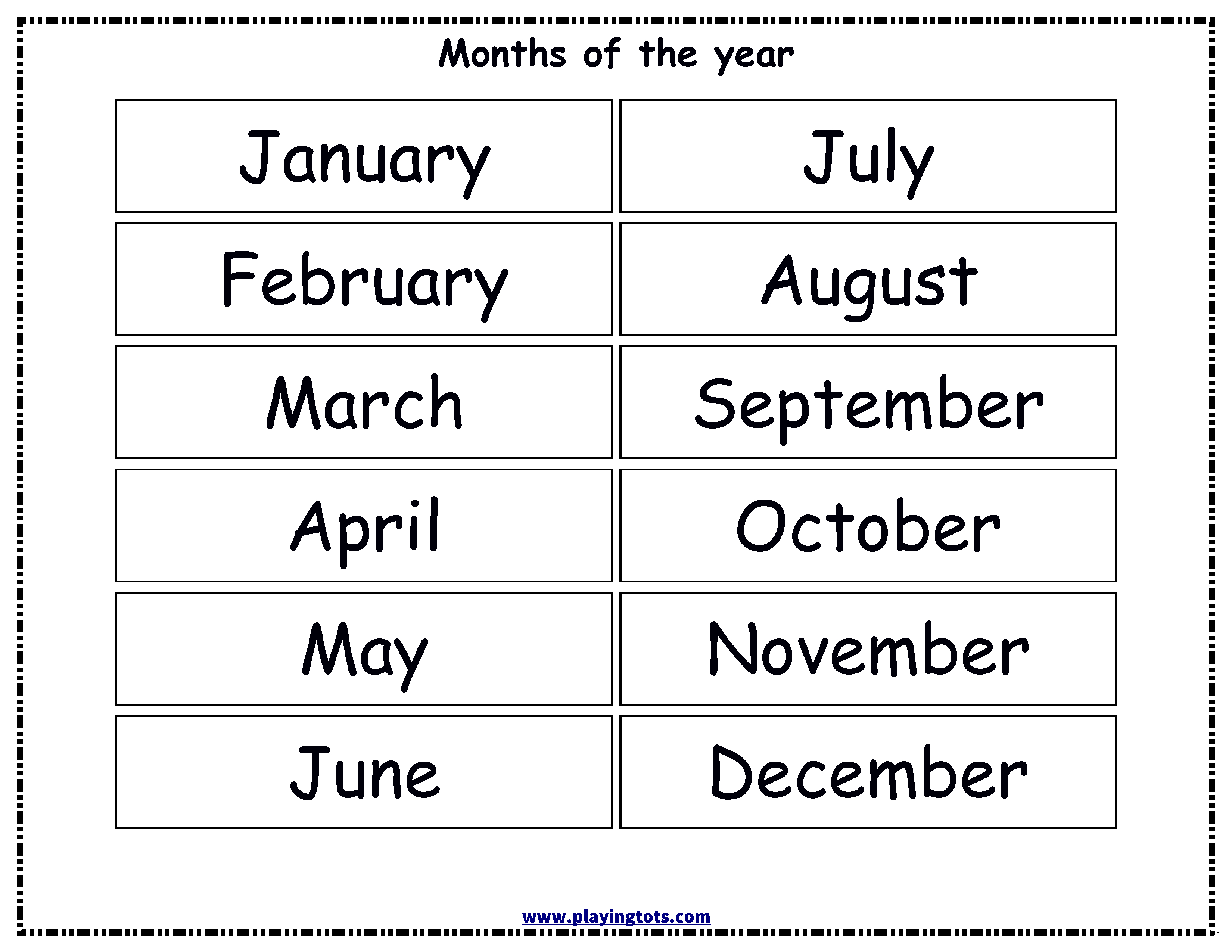 Free Printable Months Of The Year Chart | Alivia Learning Folder - Free Printable Months Of The Year Chart