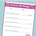 Free Printable Mother's Day Interview For Kids   No Time For Flash Cards   Free Printable Mother&#039;s Day Questionnaire