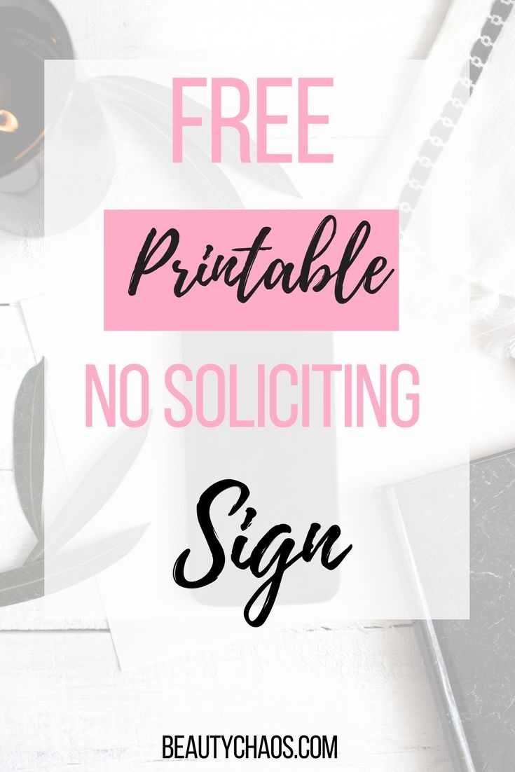 Free Printable No Soliciting Sign | Best Of Beauty Chaos | No - Free Printable No Soliciting Sign