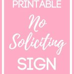 Free Printable No Soliciting Sign | ~ Best Of Blogging, Fashion   Free Printable No Soliciting Sign