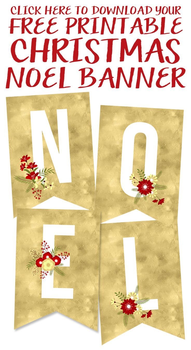 Free Printable Noel Banner | Best Of Pinterest | Christmas, Free - Free Printable Christmas Banner
