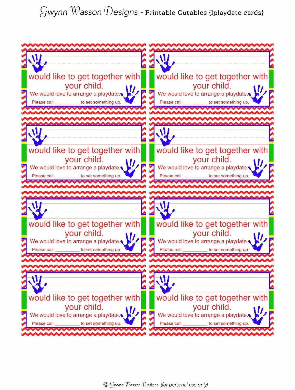 Free Printable Play Date Request Cards &amp;amp; Other Cute Printables - Free Printable Play Date Cards