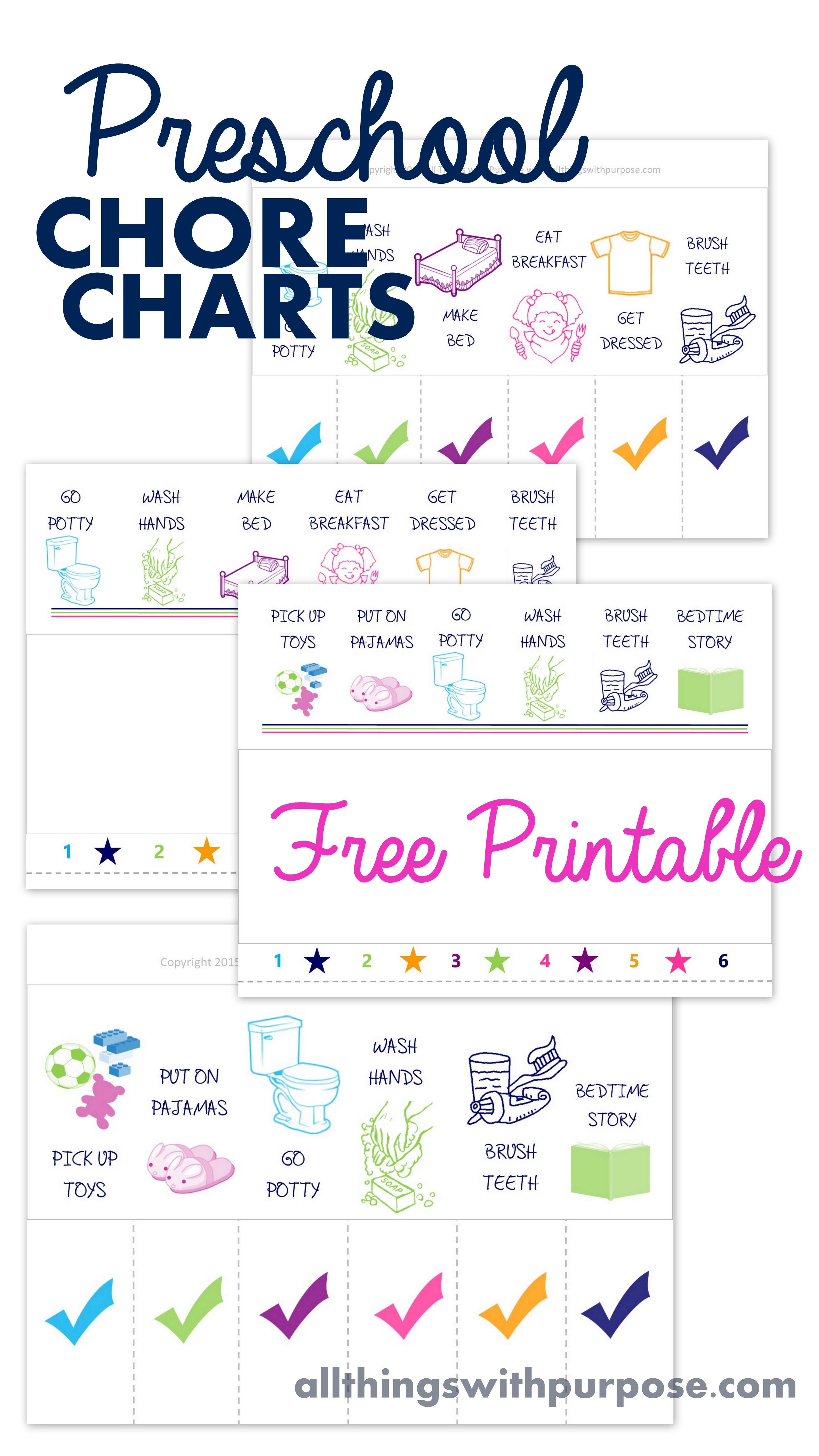 Free Printable Preschool Chore Charts | Kid Stuff | Chore Chart Kids - Free Printable Job Charts For Preschoolers