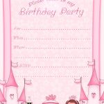 Free Printable Princess Birthday Invitation Template & Cupcake   Free Printable Birthday Invitations Pinterest