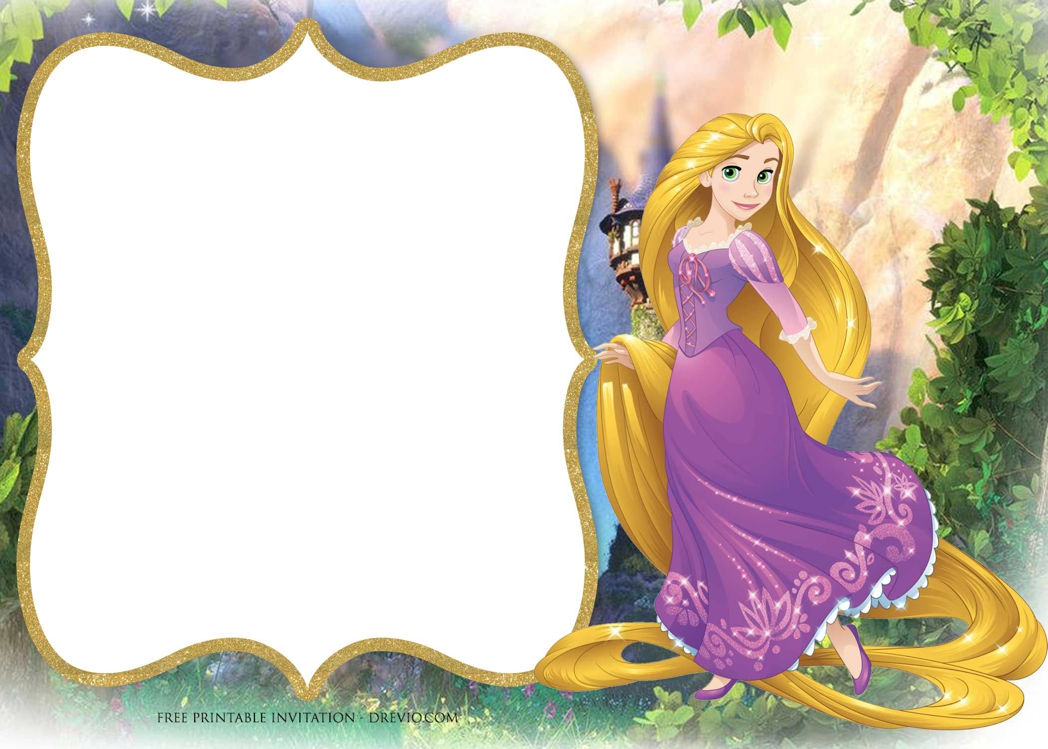 Free Printable Princess Rapunzel Invitation Templates | Free - Free Printable Tangled