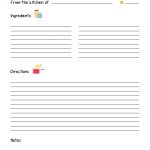 Free Printable Recipe Template: Diy Recipe Book! A4 | Recipe Books   Free Printable Recipe Binder Templates