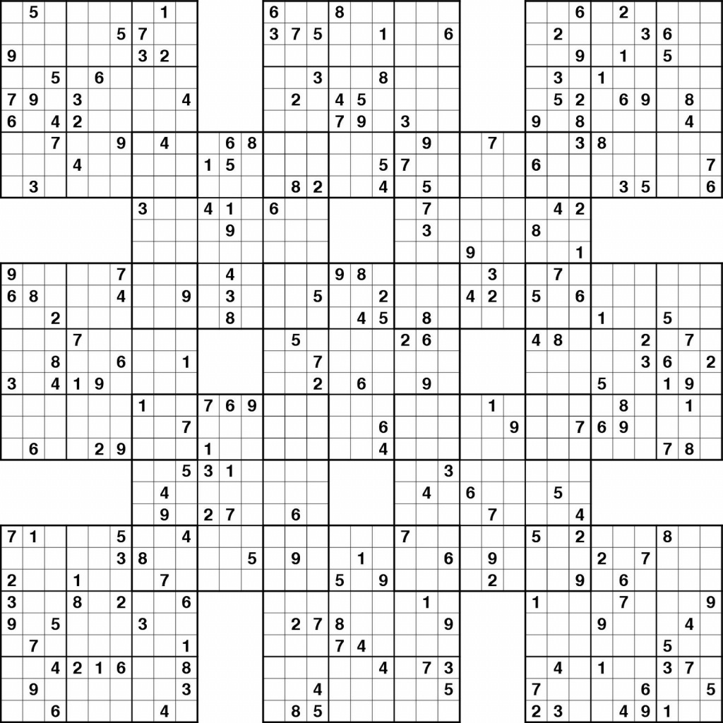 Free Printable Samurai Sudoku