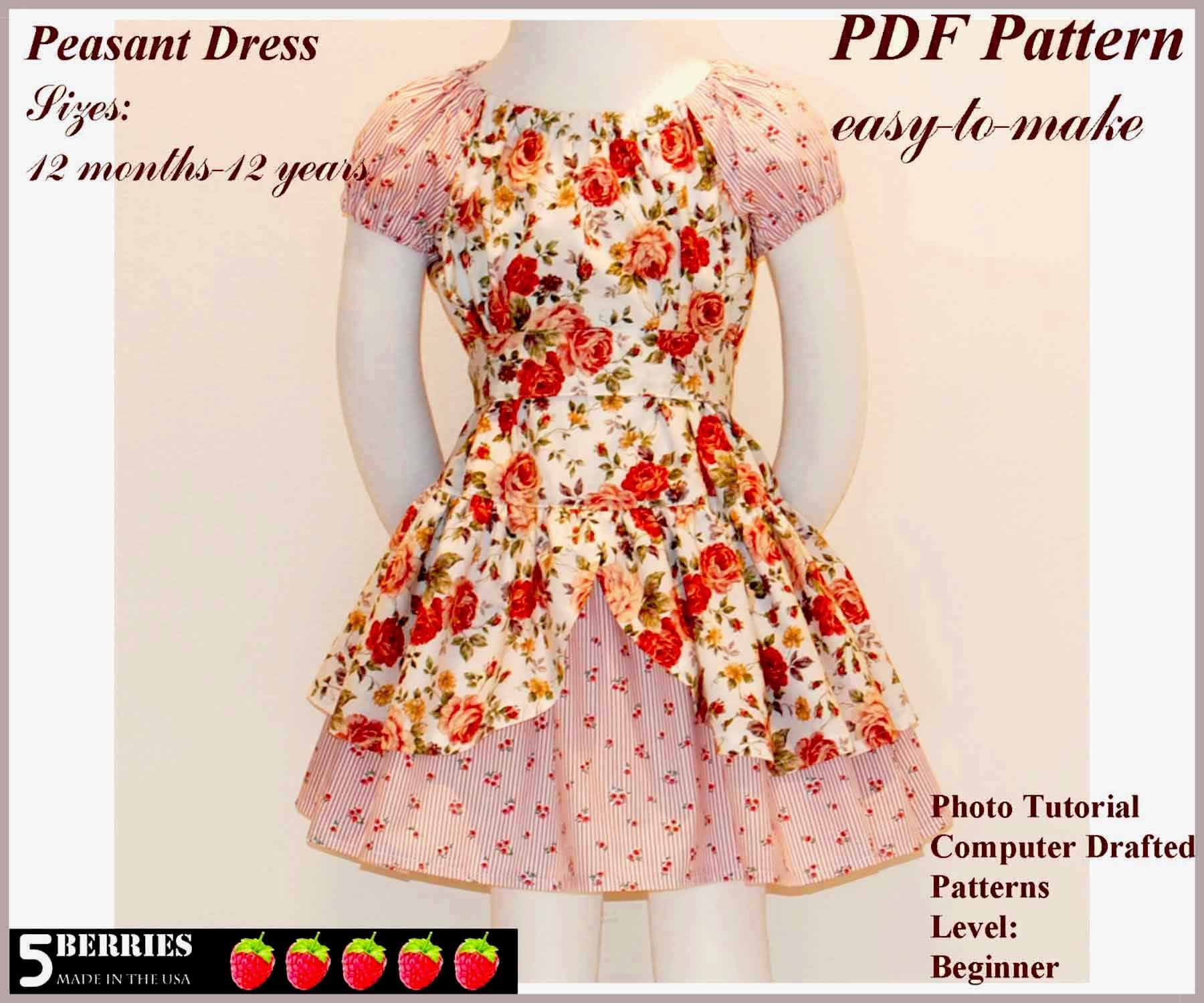 Free Printable Sewing Patterns | Alexandra Girls Dress Sewing - Free Printable Toddler Dress Patterns