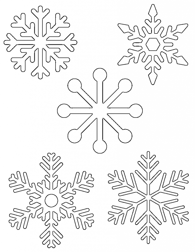 Free Printable Snowflake Templates – Large &amp;amp; Small Stencil Patterns - Free Printable Snowflake Patterns