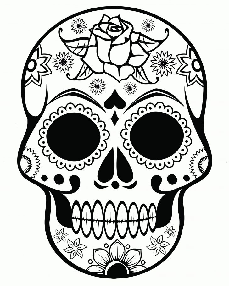 Free Printable Sugar Skull Day Of The Dead Mask