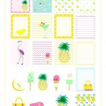 Free Printable Summer Planner Stickers   Ausdruckbare Etiketten   Free Printable Summer Pictures