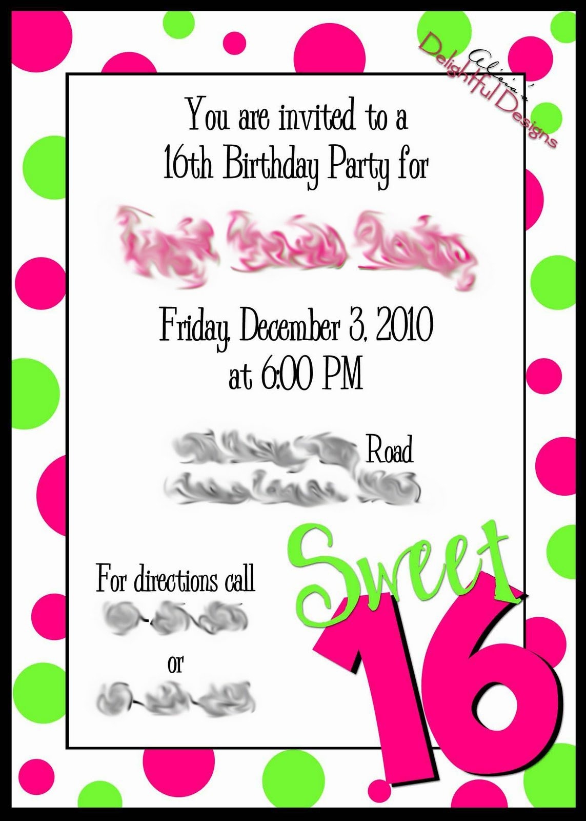 Free Printable Sweet 16 Invitations - Anarchistshemale - Free Printable Sweet 16 Birthday Party Invitations