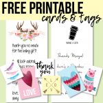 Free Printable Thank You Cards And Tags For Favors And Gifts!   Party Favor Tags Free Printable